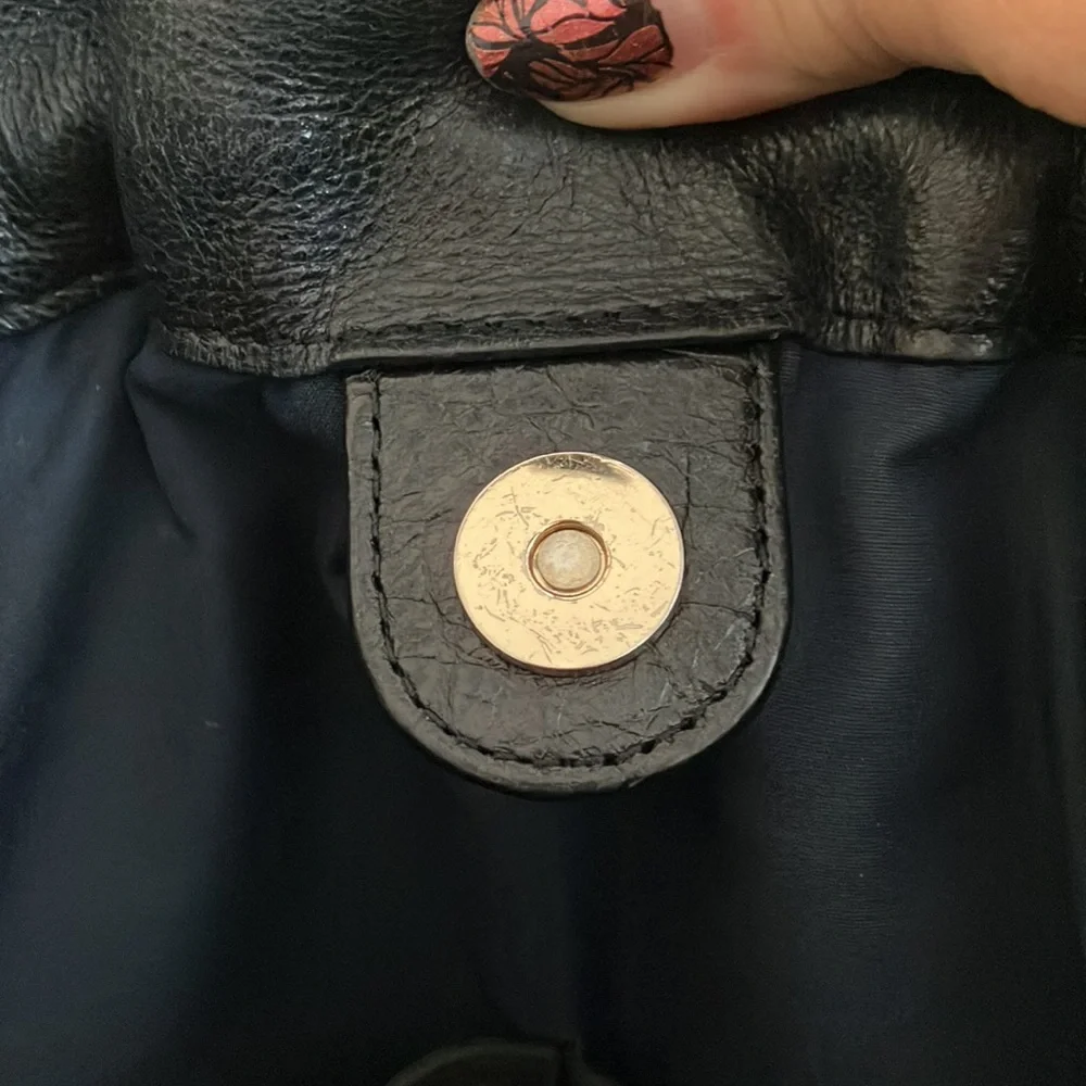 Cole Haan Stage Door black leather small studio satchel
